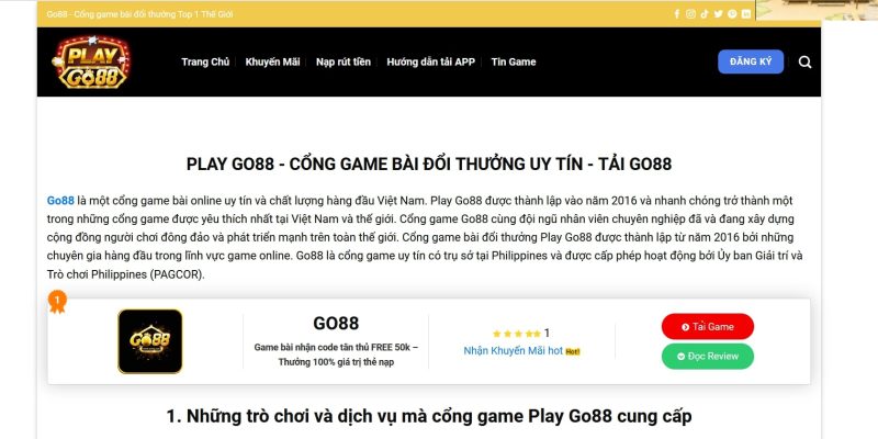 cách tham gia cá cược tại Play Go88